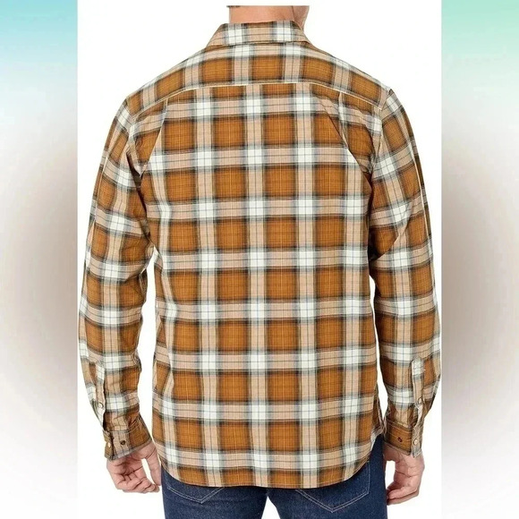 Carhartt Men's Rugged Flex Relaxed Fit Lightweight Long-Sleeve Snap-Front Plaid - Picture 2 of 8